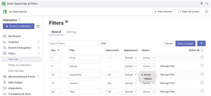 Adult streaming site search and filter features