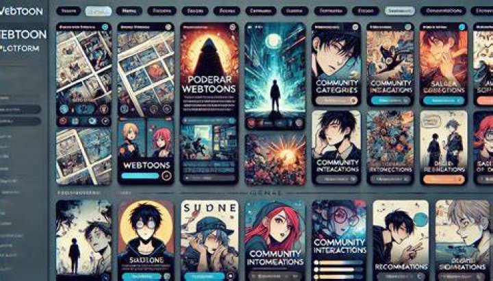 Comic reading website genre filter navigation