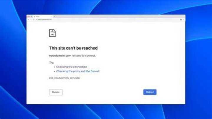 Common website access errors in browser