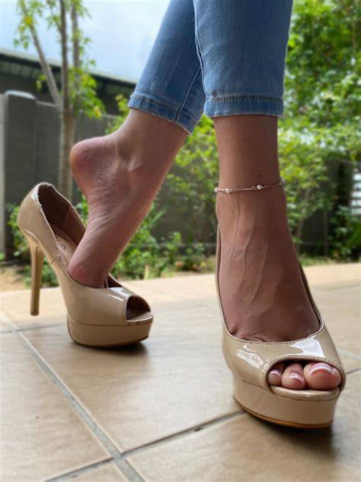 Foot fetish photography high heels candid