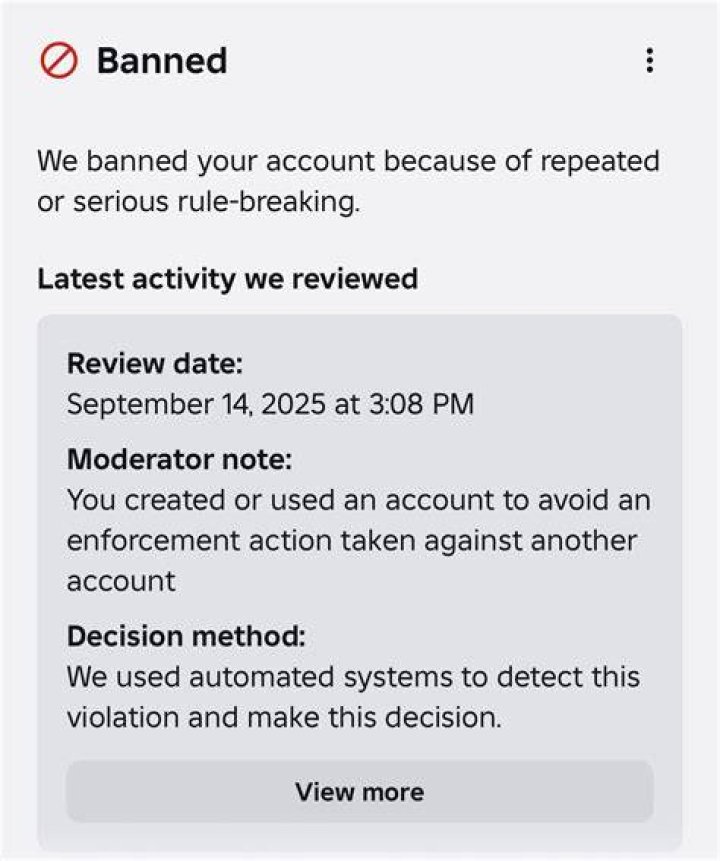 Forum moderation enforcement and ban system