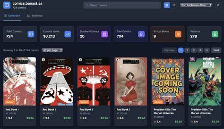 Reading history tracking on a comic platform
