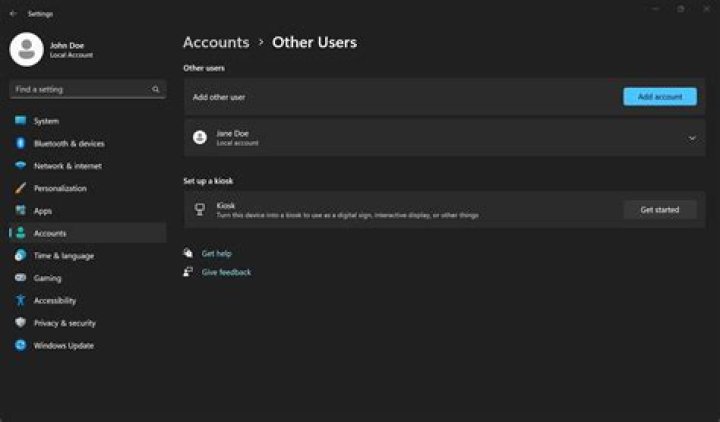 User profile settings on streaming account