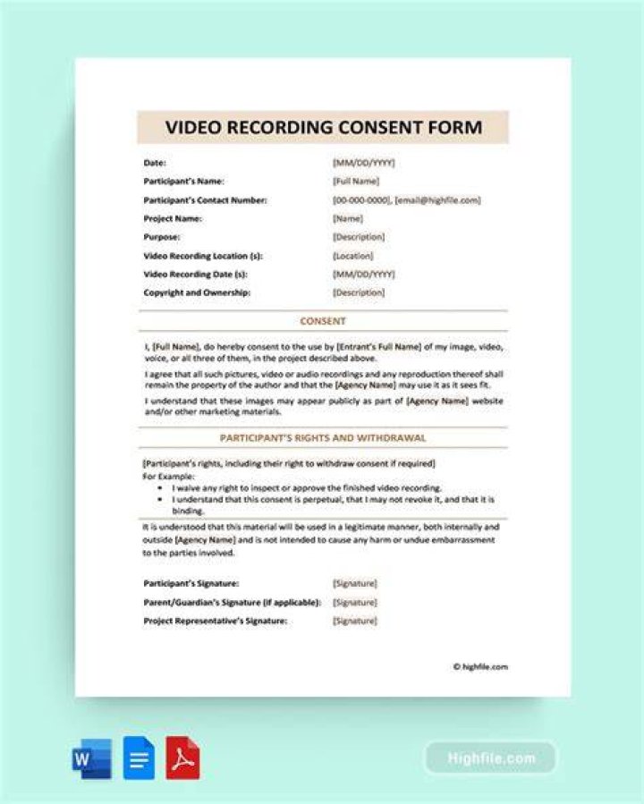 Video recording consent transparency and signage compliance